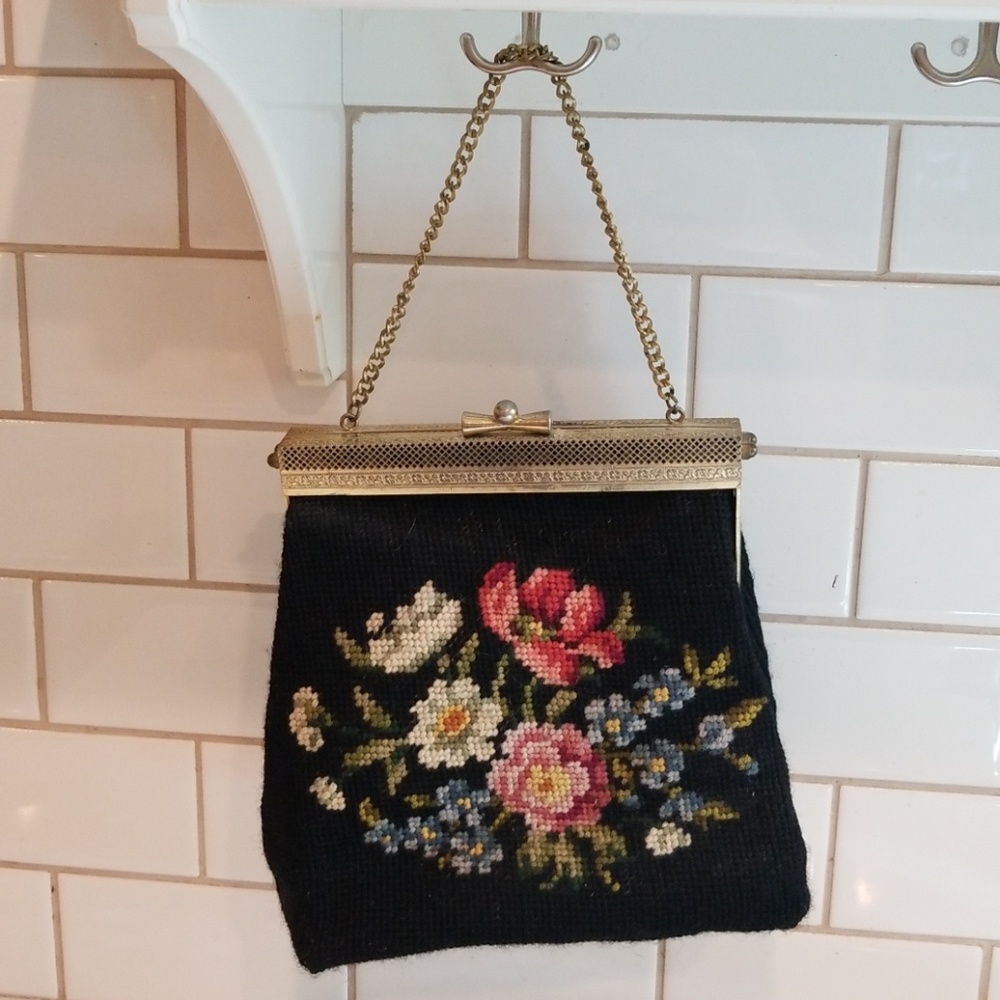 Vintage cross-stitch purse
